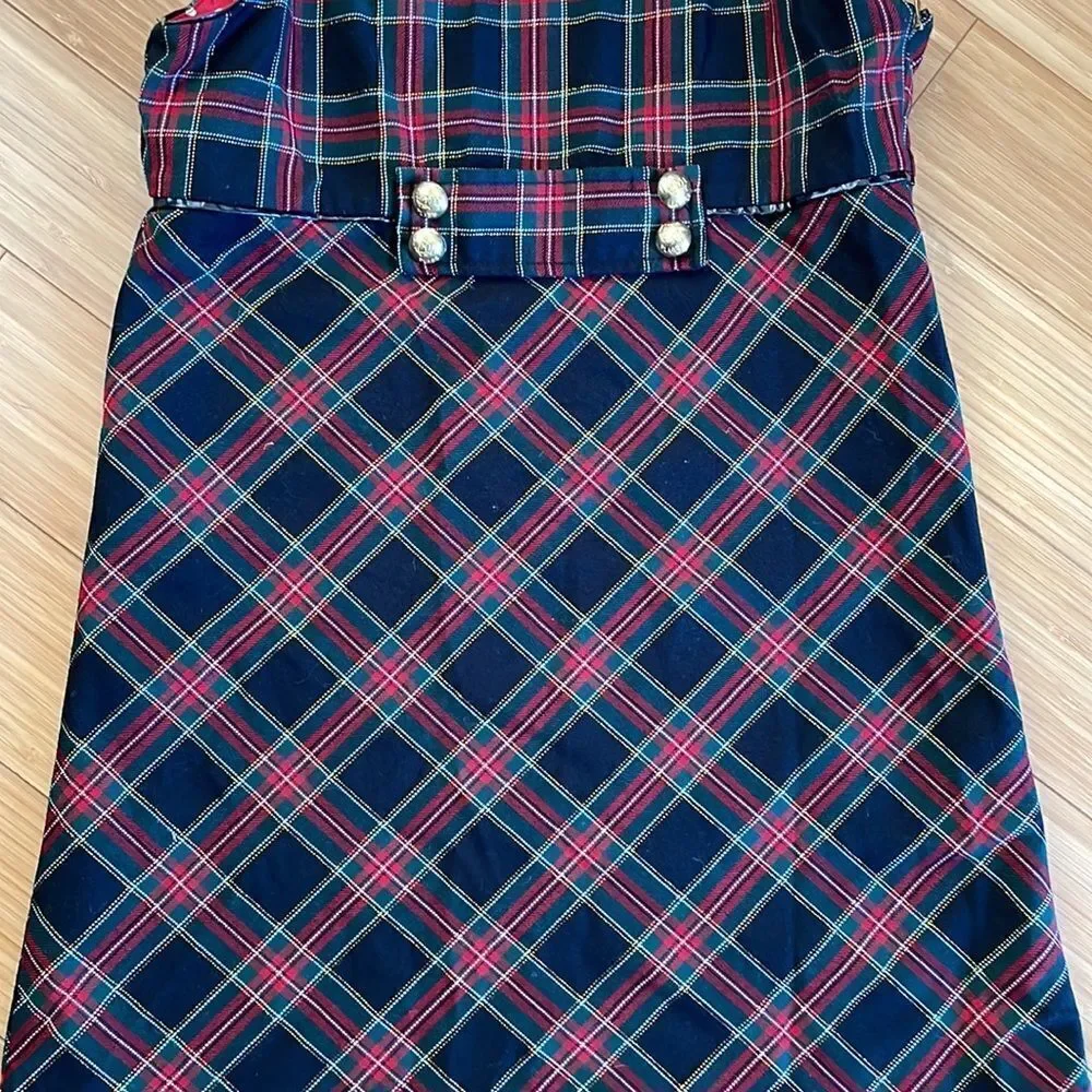 The Children’s Girl’s Place Plaid Sleeveless Dress (Size: Kids 14)